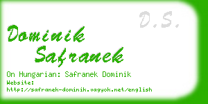 dominik safranek business card